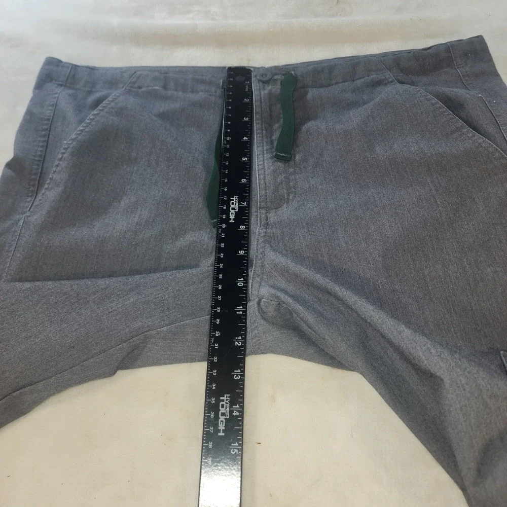 FIGS Technical Collection Mens XL Scrub Pants Gray Cargo Drawstring Straight Leg